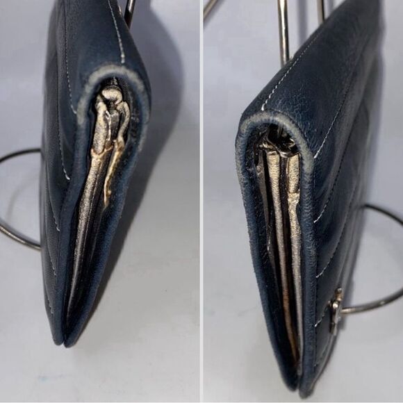 Authentic CHANEL Quilted Bifold Long Wallet Black - Picture 6 of 12